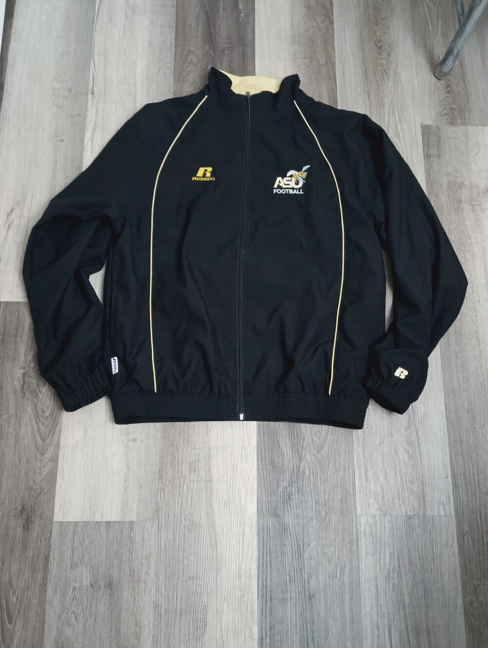 Russell Athletic ASU Football Black & Gold Track Jacket Magic City Classic Y2K